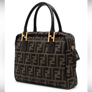Fendi Black and Brown Satchel